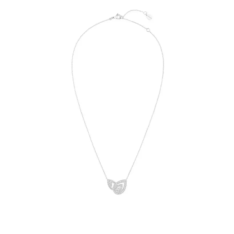 White Gold Celtic Knot Pendant Necklace With Diamonds