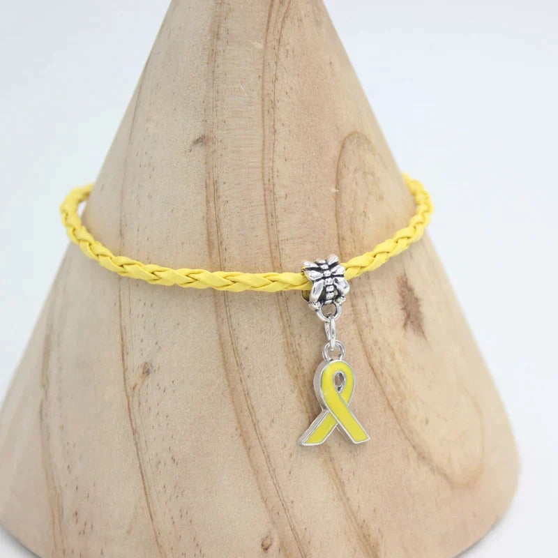 Endometriosis Awareness Ribbon Bracelet