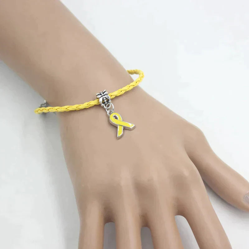 Endometriosis Awareness Ribbon Bracelet