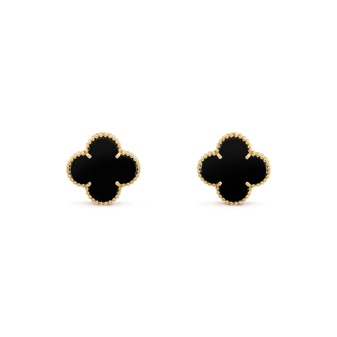 Vintage Alhambra Yellow Gold Earrings