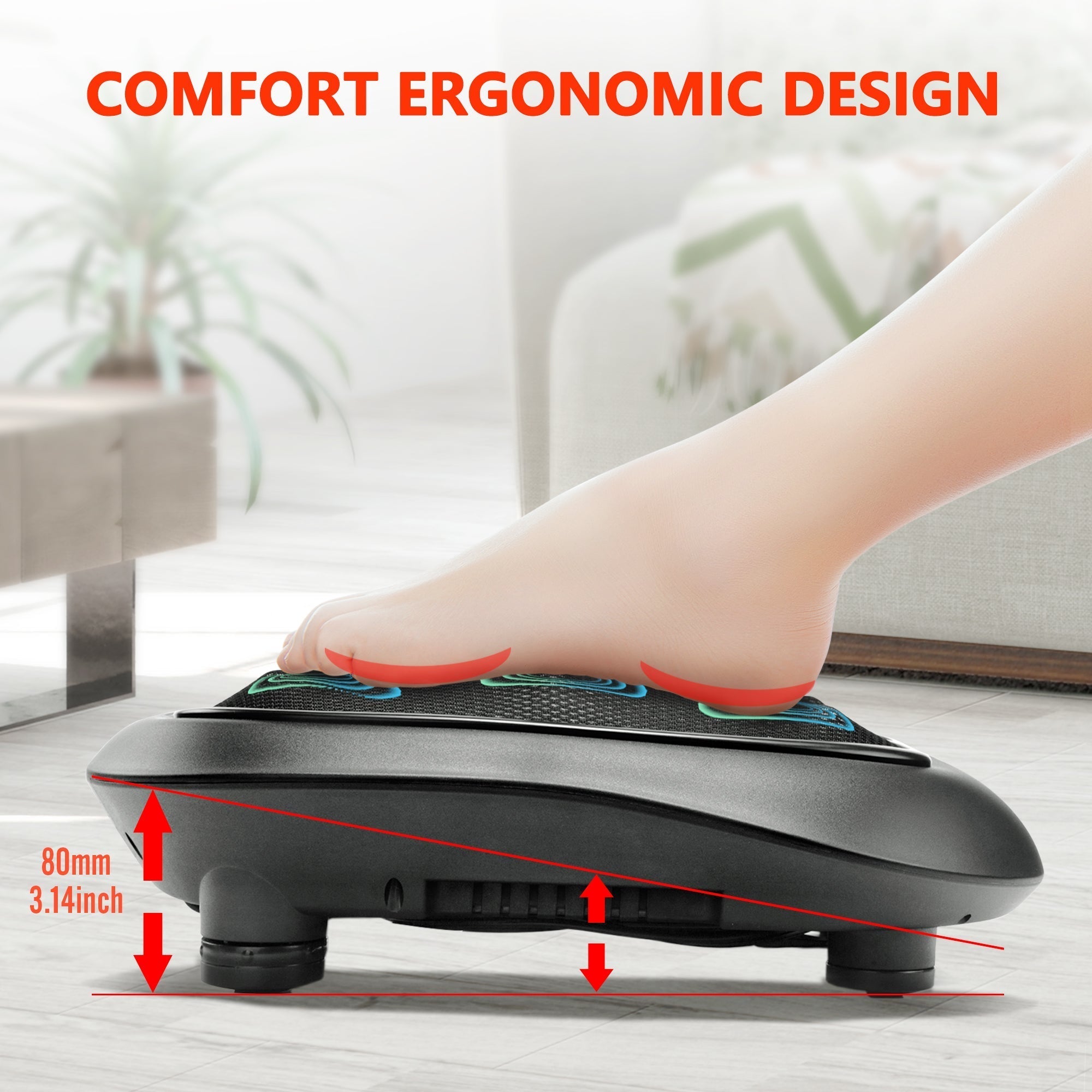 Shiatsu Foot Massager with Built-in Soothing Heat Function