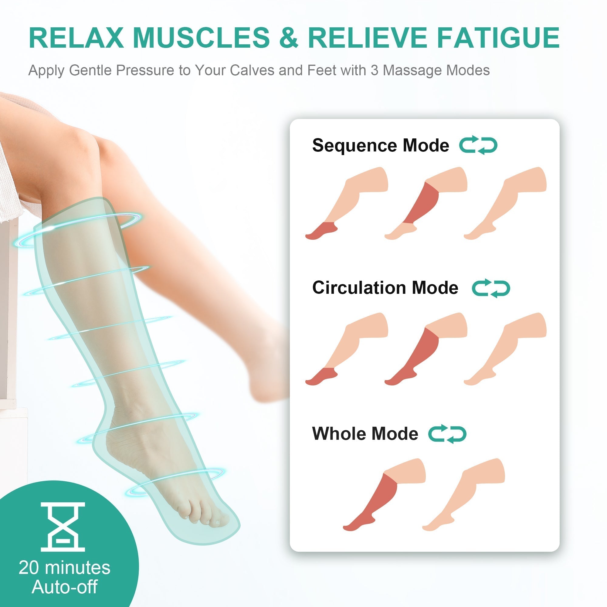 Air Compression Leg Massager for Circulation