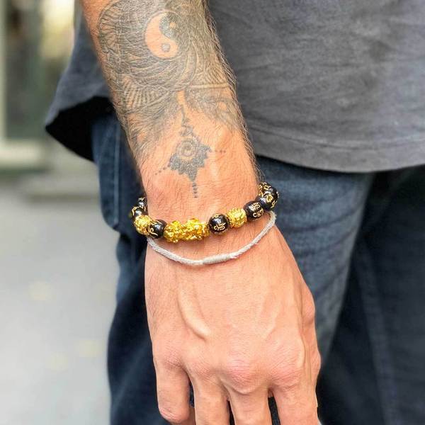 FENG SHUI BLACK OBSIDIAN WEALTH BRACELET