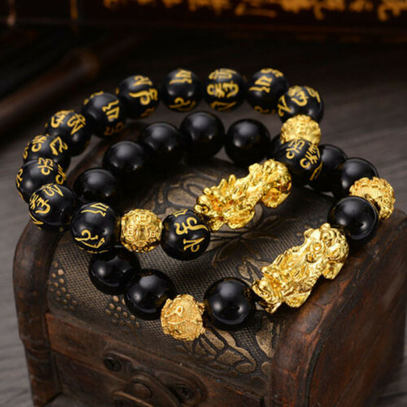 FENG SHUI BLACK OBSIDIAN WEALTH BRACELET