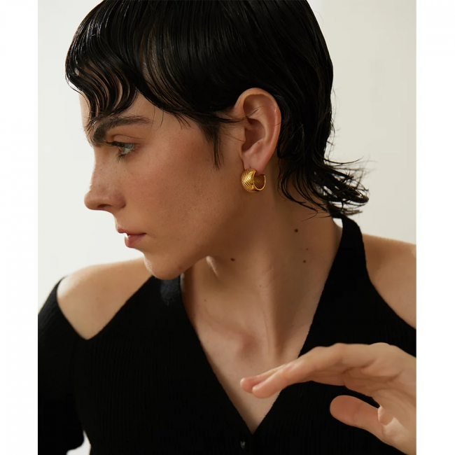 C Shape Gold Color Stainless Steel
