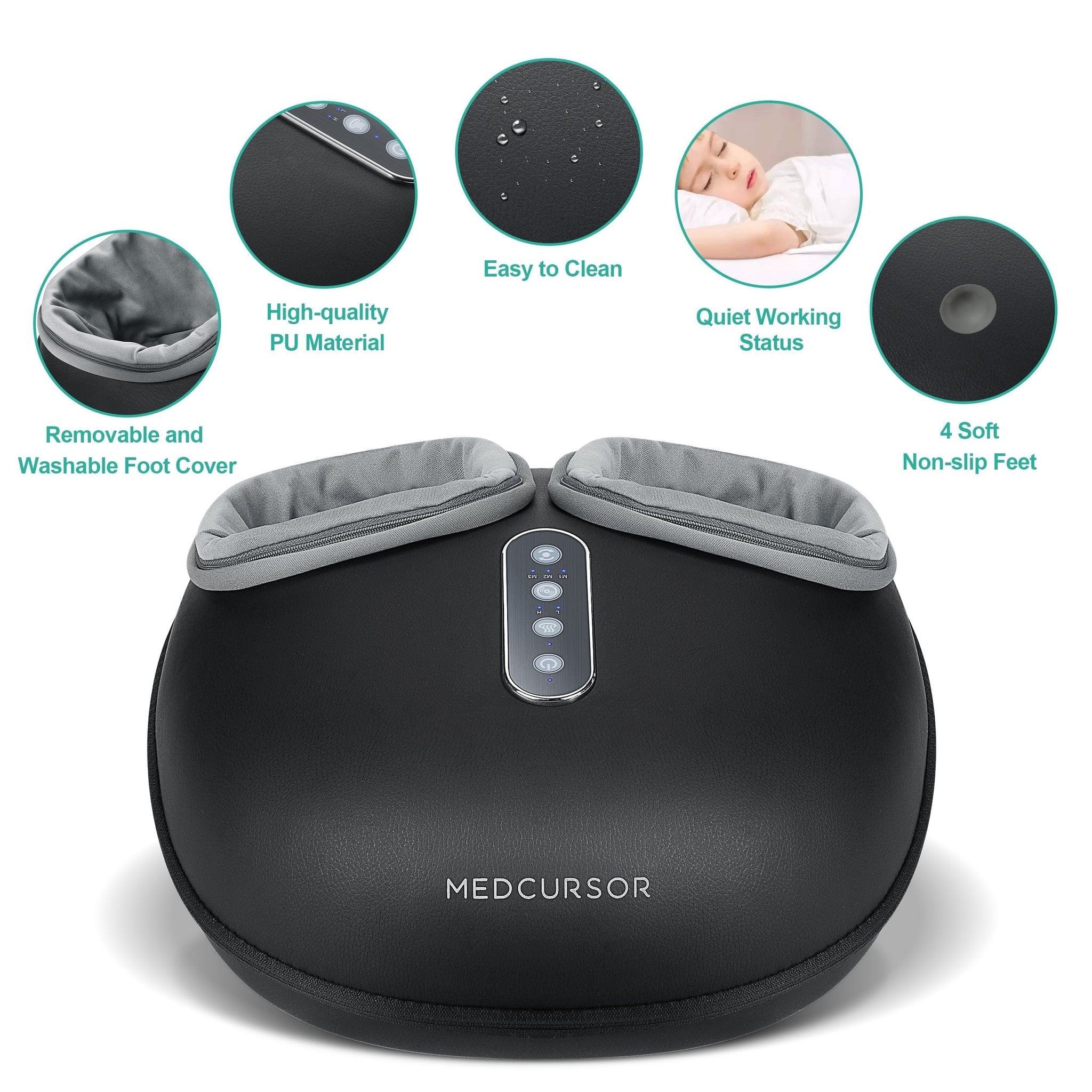 Foot Massager Machine with Heat, Deep Kneading Massager