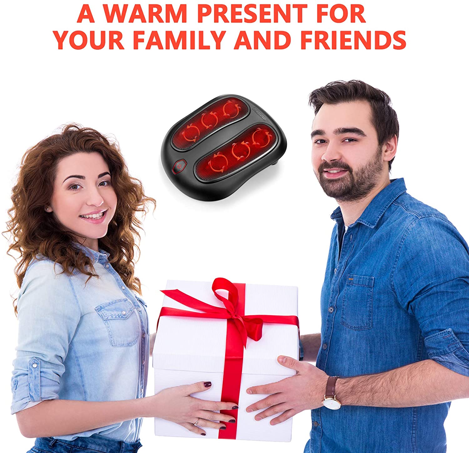 Shiatsu Foot Massager with Built-in Soothing Heat Function
