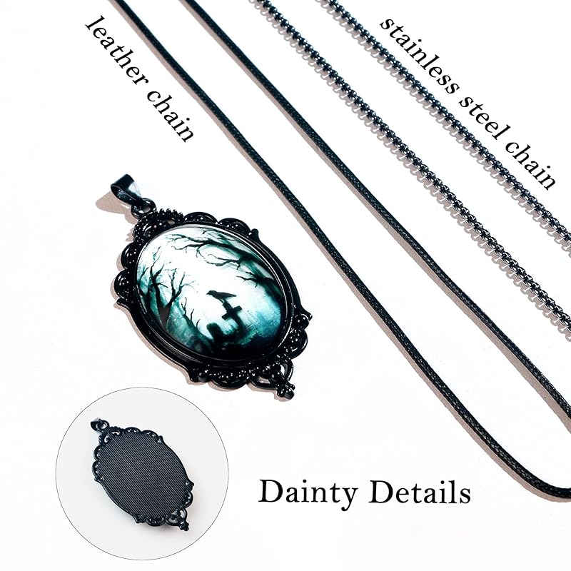 Gothic Necklace as Goth Accessories for Goth Witch Jewelry Costume Party