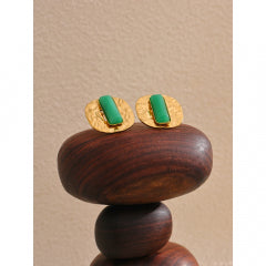 Green Stone Earrings