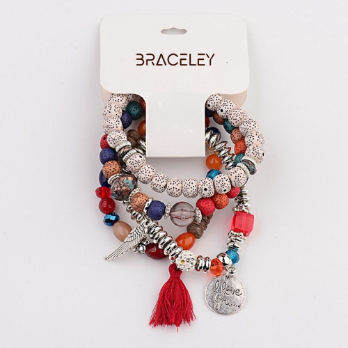 Natural Stone Bead Hand Bracelet