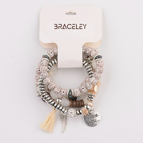 Natural Stone Bead Hand Bracelet
