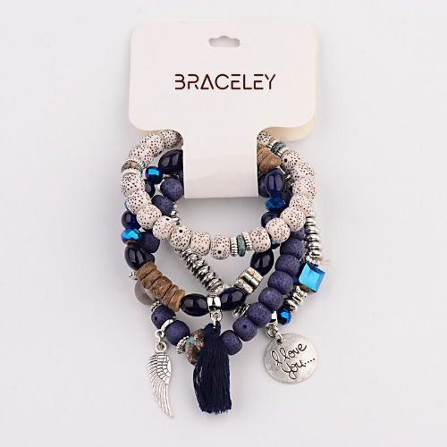 Natural Stone Bead Hand Bracelet