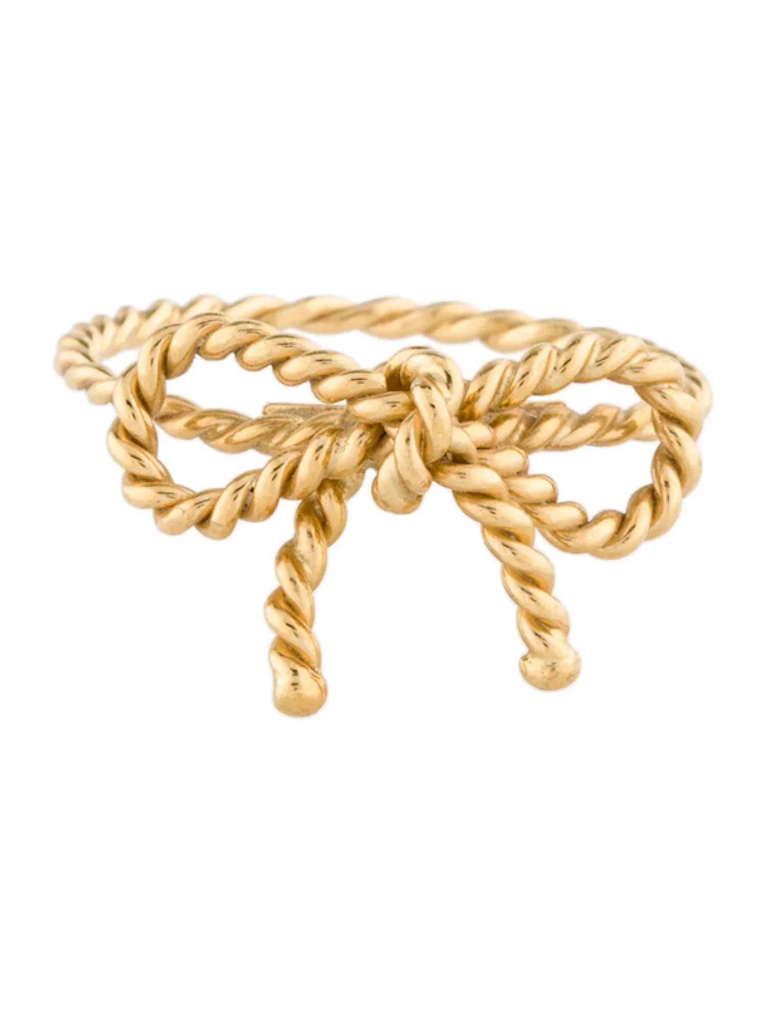 18K Twist Bow Ring