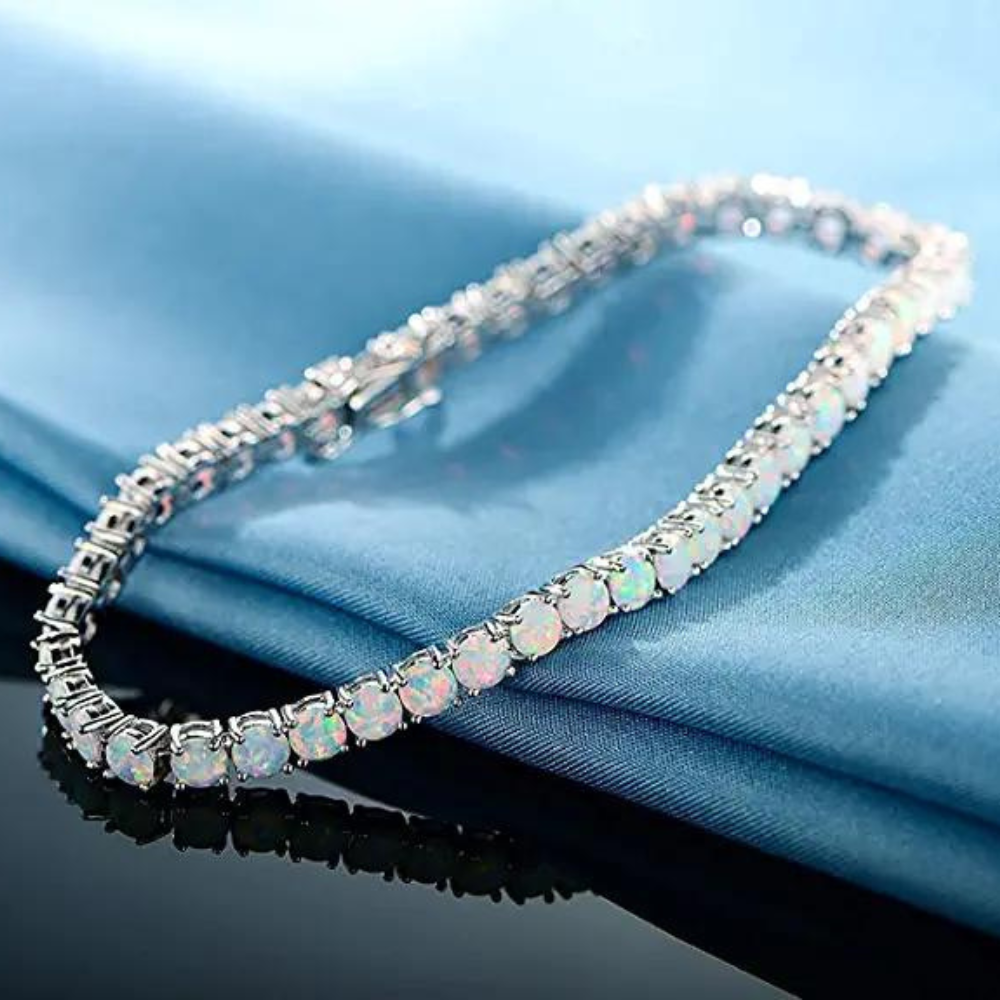 18K Gold Filled Opal Tennis Bracelet