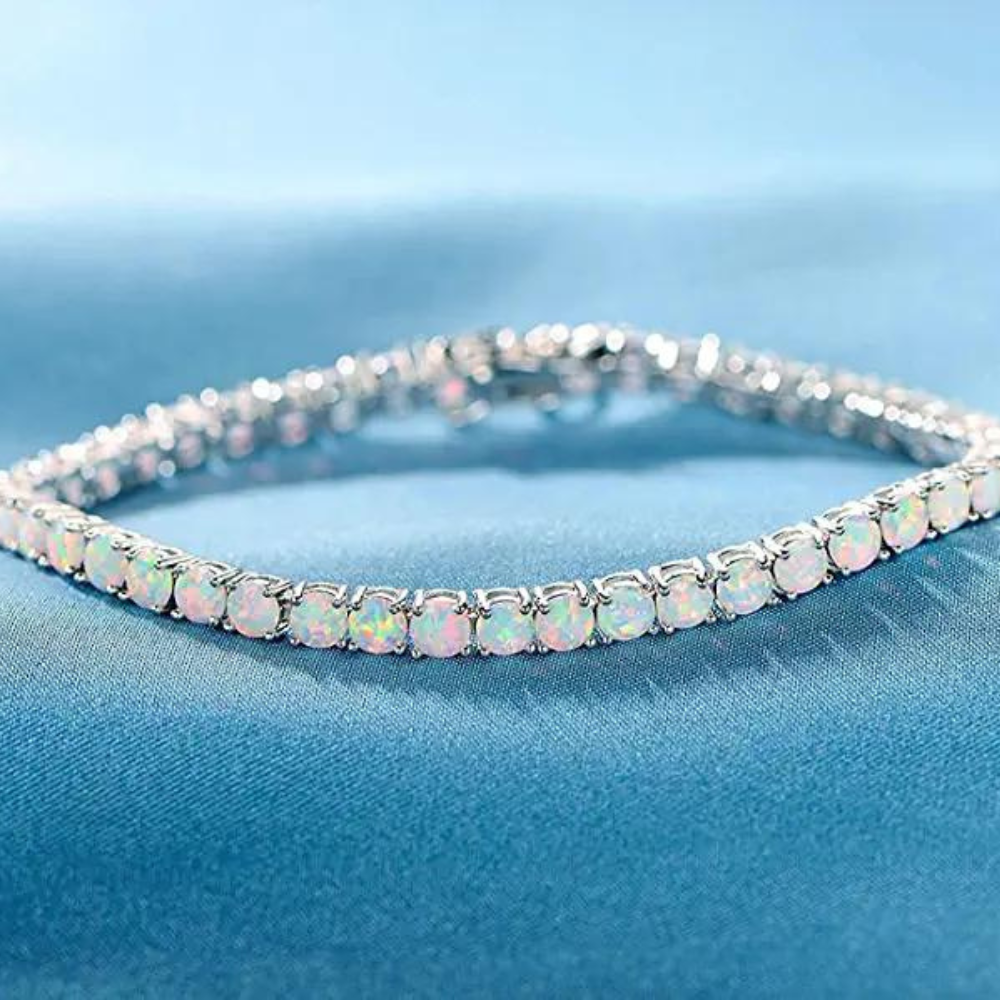 18K Gold Filled Opal Tennis Bracelet