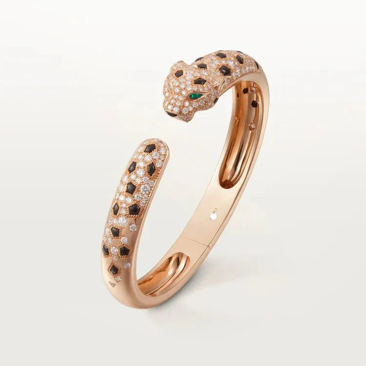Bracelet Rose Gold Vermeil Emerald Diamond Detail
