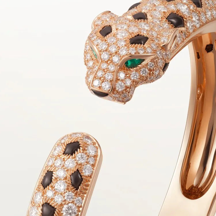 Bracelet Rose Gold Vermeil Emerald Diamond Detail