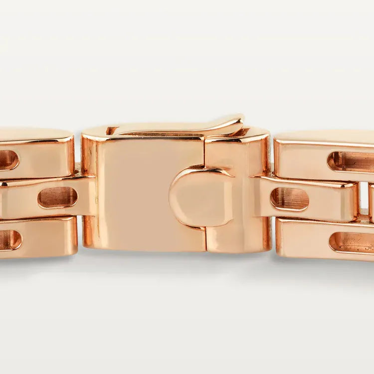 Bracelet Rose Gold Vermeil Triple Row Diamond Style