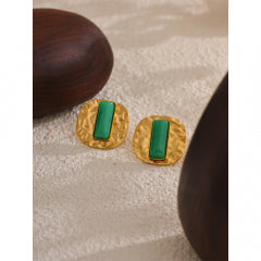 Green Stone Earrings