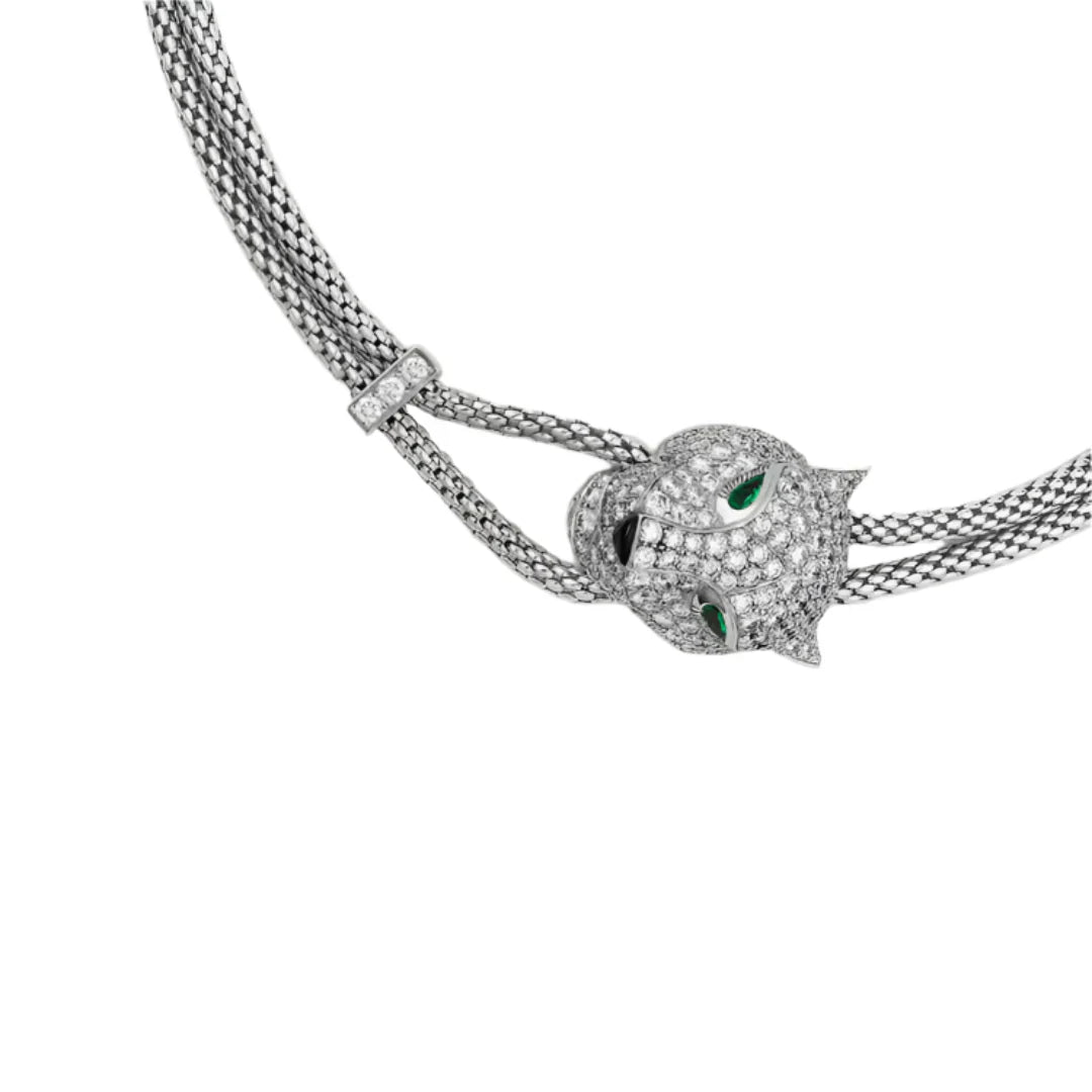 Panthère De Necklace White Gold full Diamonds
