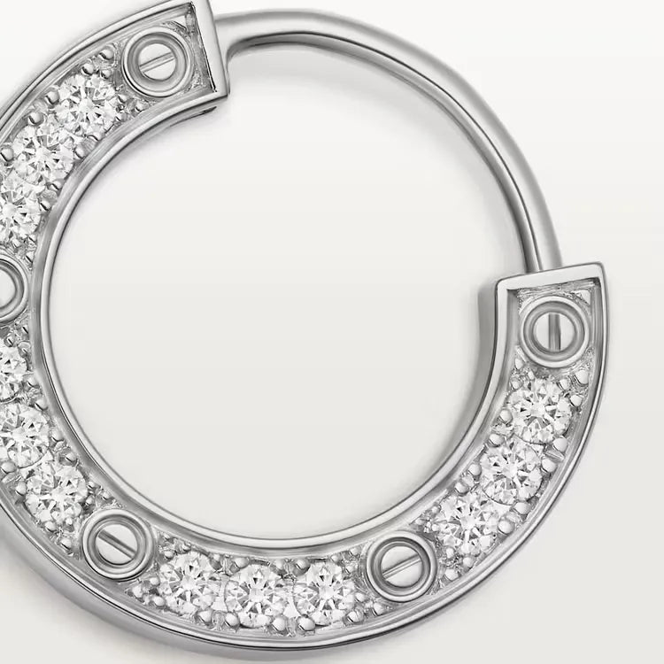 Classic Mini Diamond Stud Earrings in White Gold Vermeil