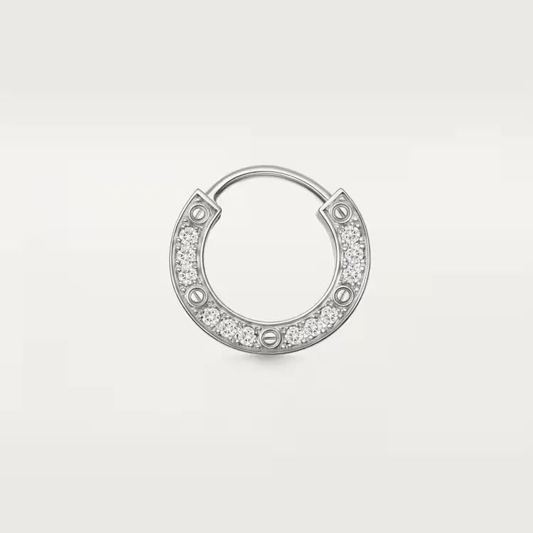 Classic Mini Diamond Stud Earrings in White Gold Vermeil