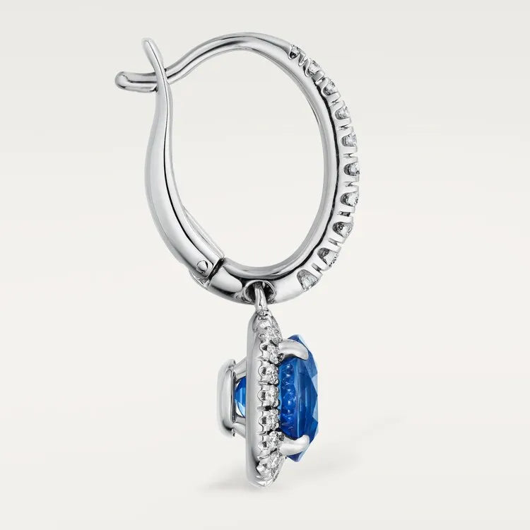 Destinee Sapphire Drop Earrings White Gold