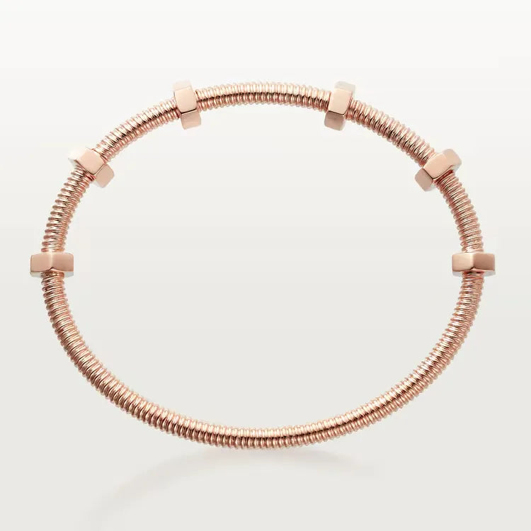Ecrou Bracelet Rose Gold Vermeil Industrial-Inspired Statement Design