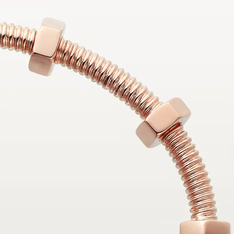 Ecrou Bracelet Rose Gold Vermeil Industrial-Inspired Statement Design