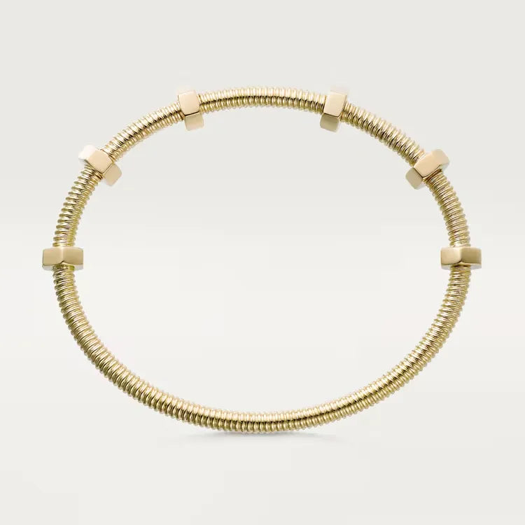 Ecrou Bracelet Yellow Gold Vermeil Industrial-Inspired Bold Design