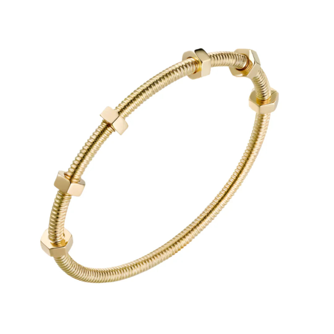 Ecrou Bracelet Yellow Gold Vermeil Industrial-Inspired Bold Design