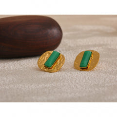 Green Stone Earrings
