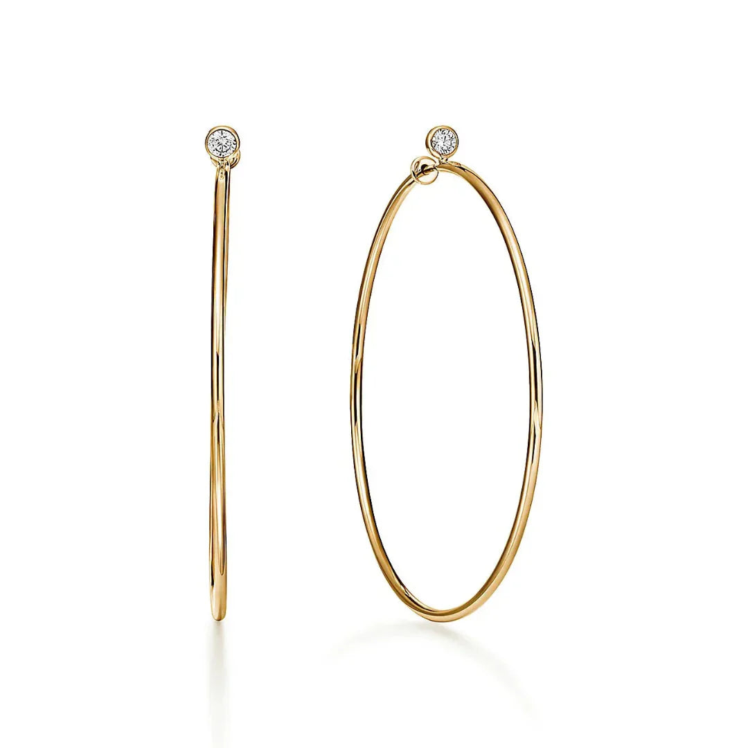 Elsa Peretti Diamond Hoop Earrings