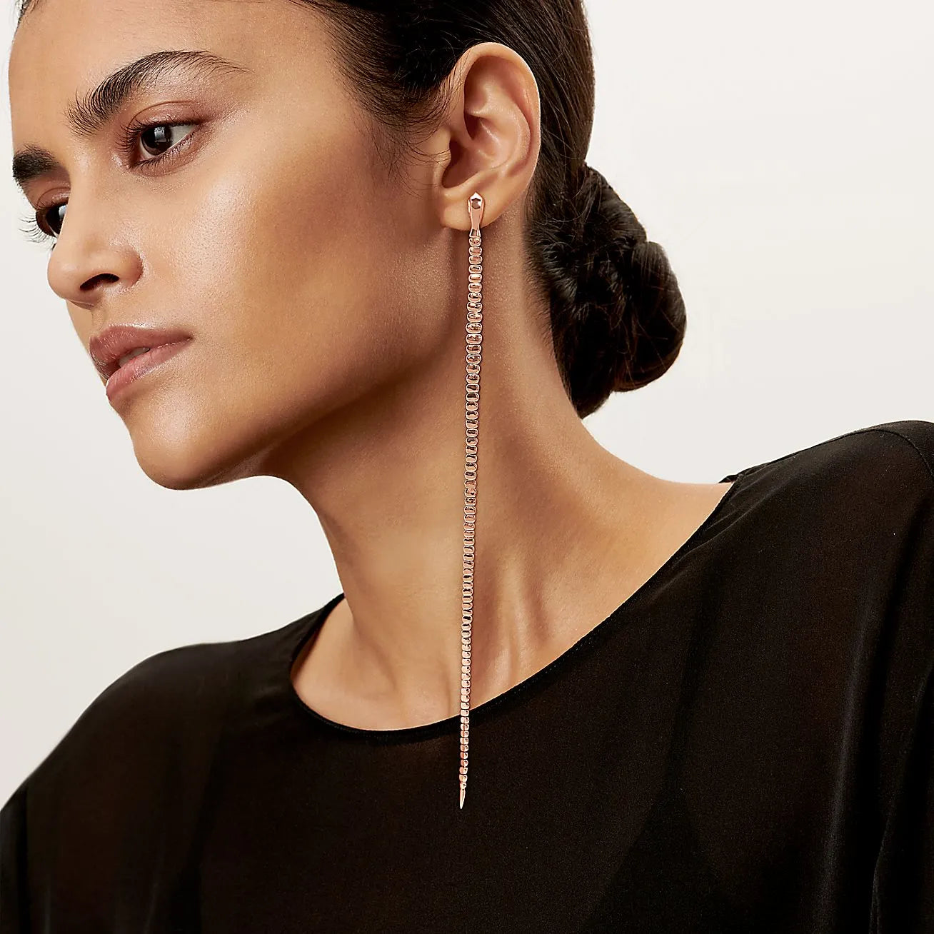 Elsa Peretti Snake Large Rose Gold Earrings
