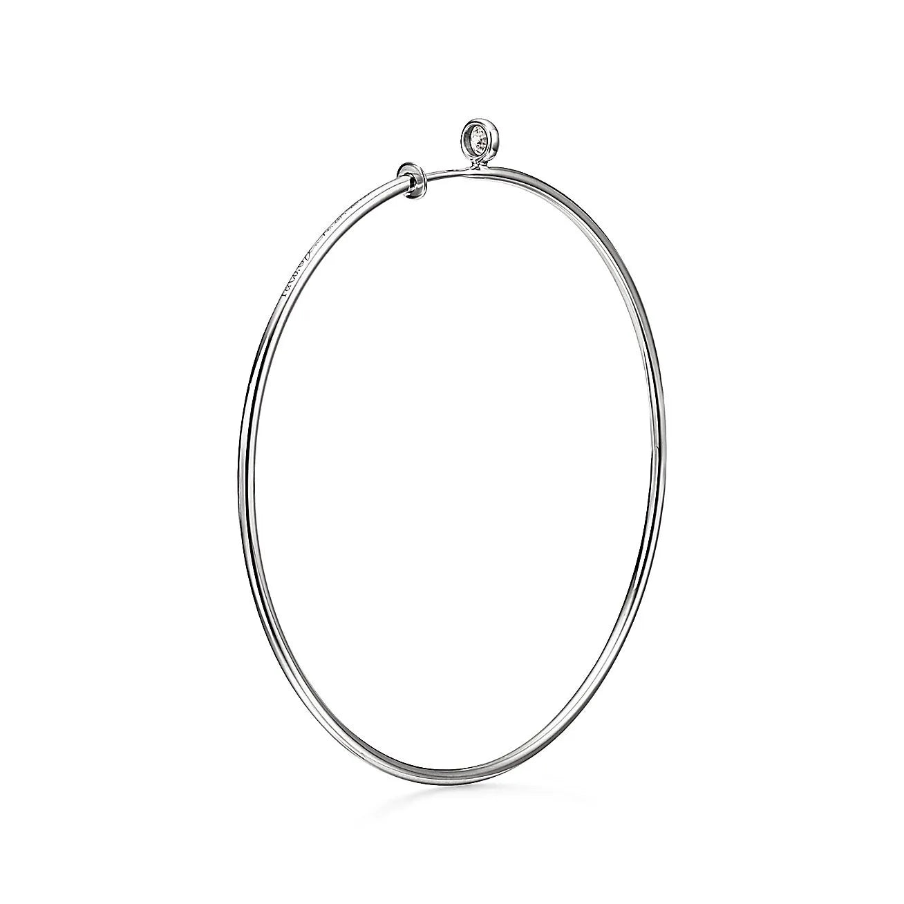 Elsa Peretti White Gold Hoop Earrings
