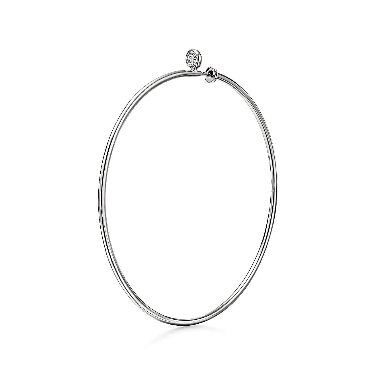 Elsa Peretti White Gold Hoop Earrings