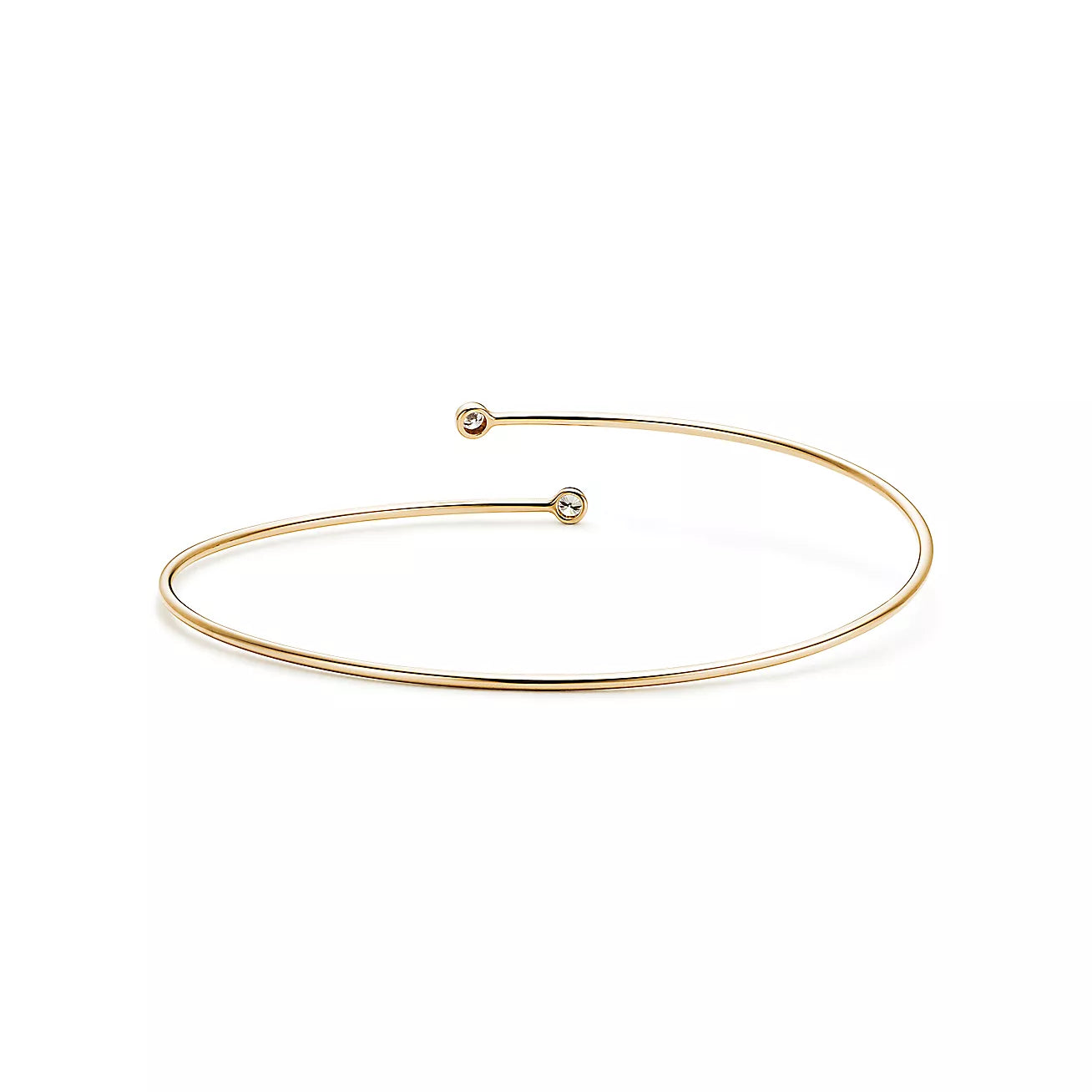 Diamond Hoop Single-row Bangle