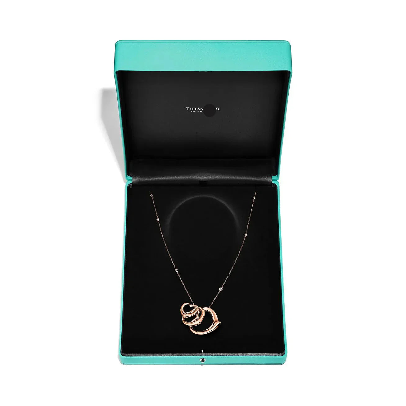 Heart Necklace Rose Gold with Diamonds