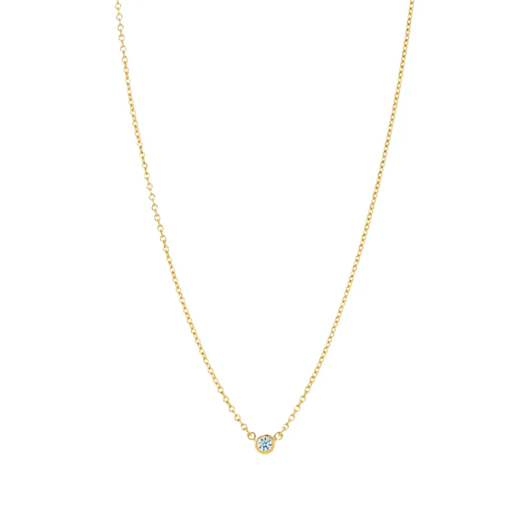Elsa Peretti Diamond Pendant Yellow Gold