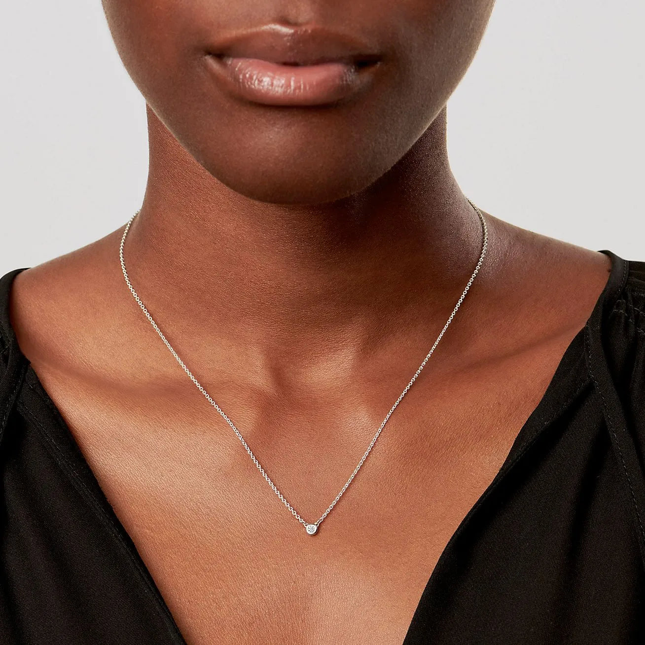 Elsa Peretti Diamond Pendant White Gold