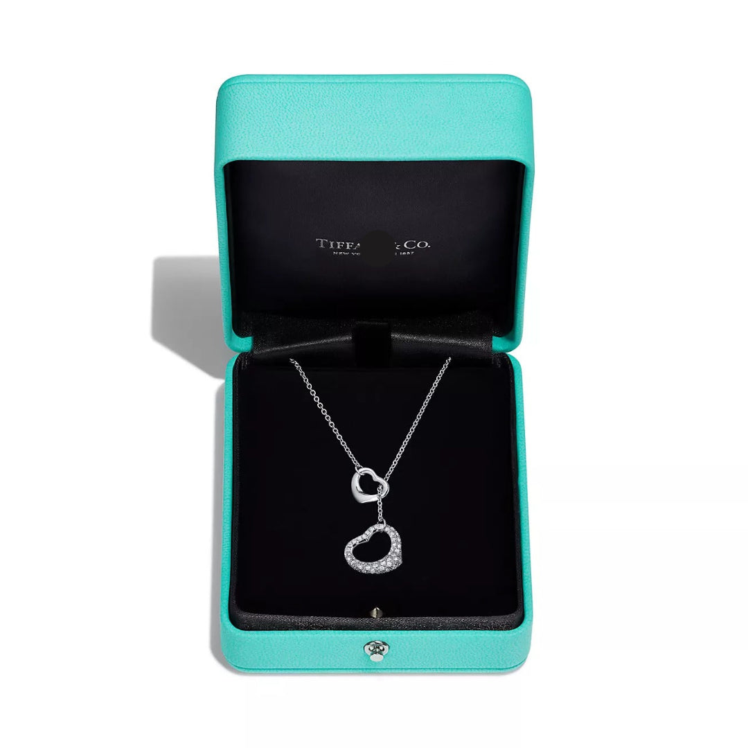 Elsa Peretti Open Heart Necklace with Diamond