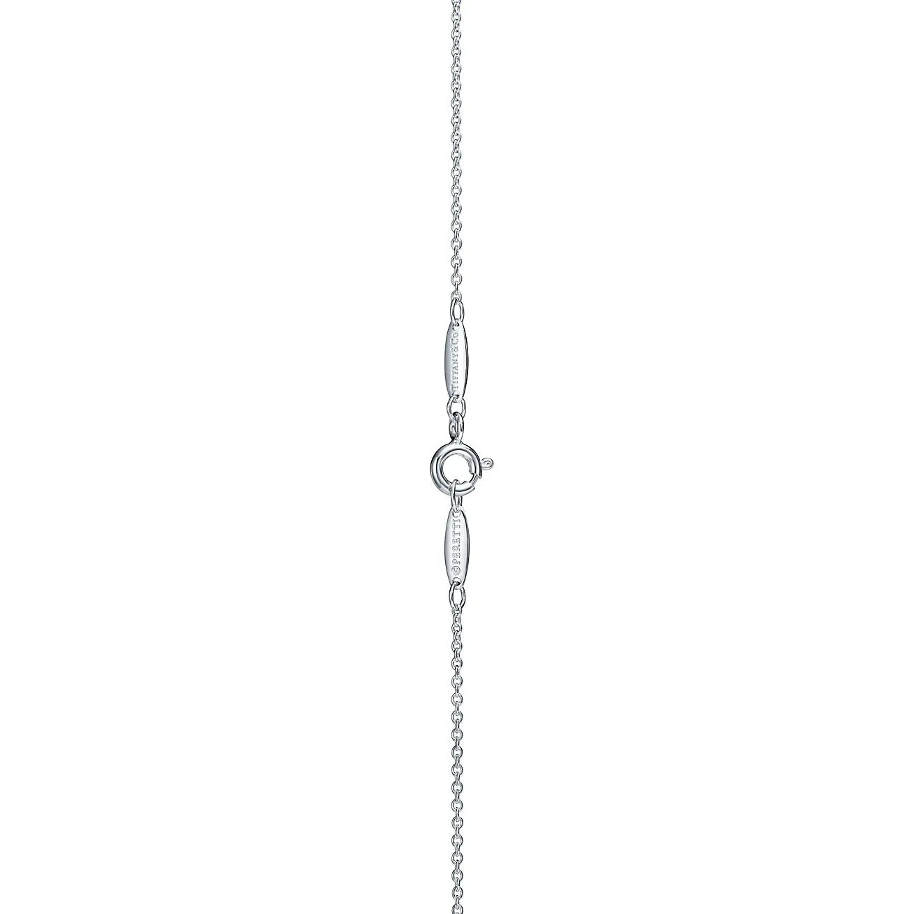 Open Heart Pendant Necklace White Gold