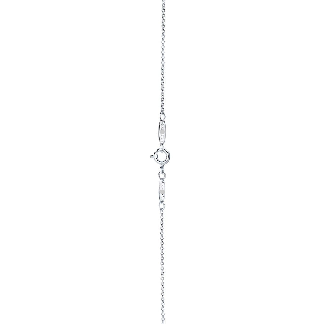 Elsa Peretti Open Heart Pendant White and Yellow Gold