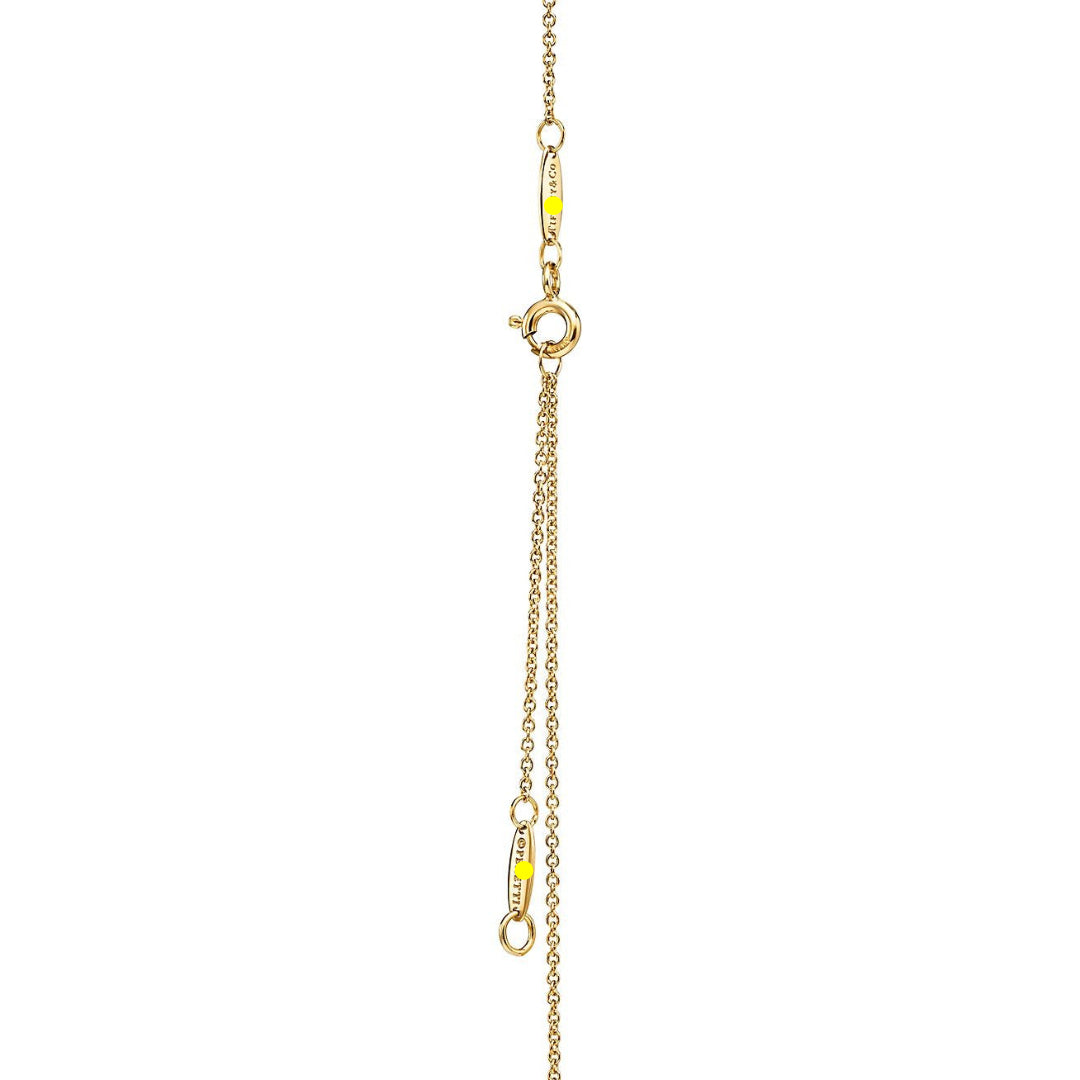 Elsa Peretti Heart Pendant Yellow Gold Full Diamonds