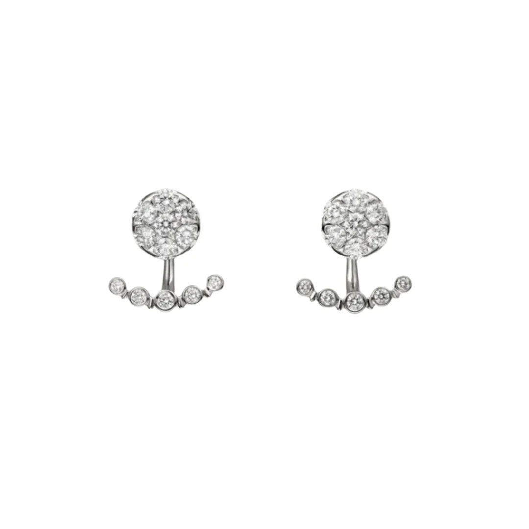 Etincelle Cluster Diamond Earrings White Gold