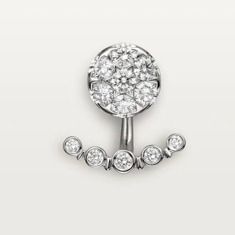 Etincelle Cluster Diamond Earrings White Gold