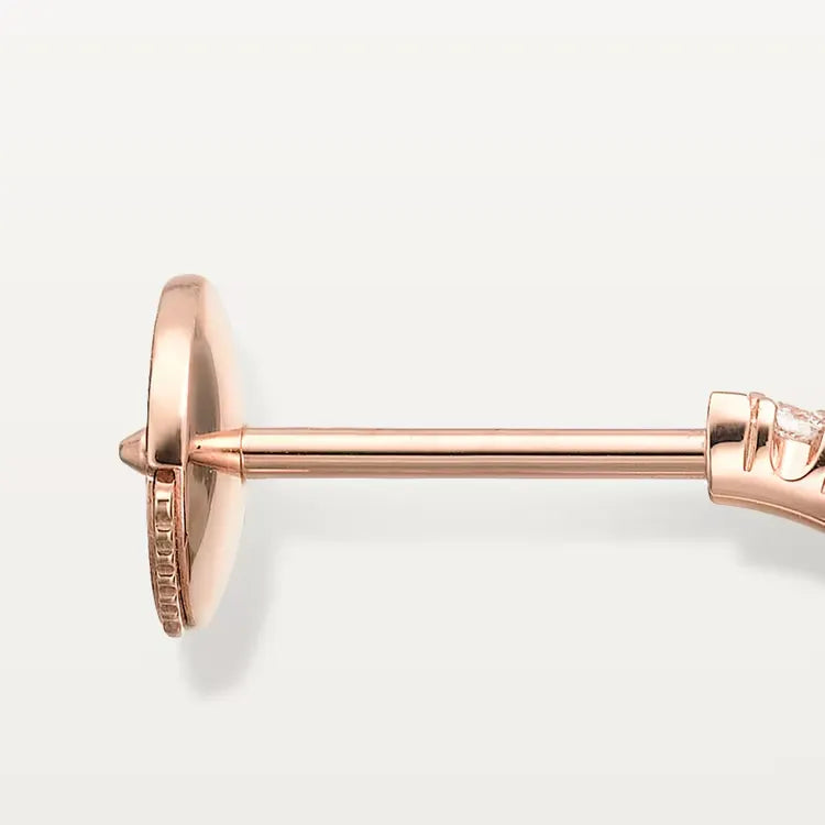 Etincelle Mini Diamond Hoop Earrings Refined Rose Gold Shine