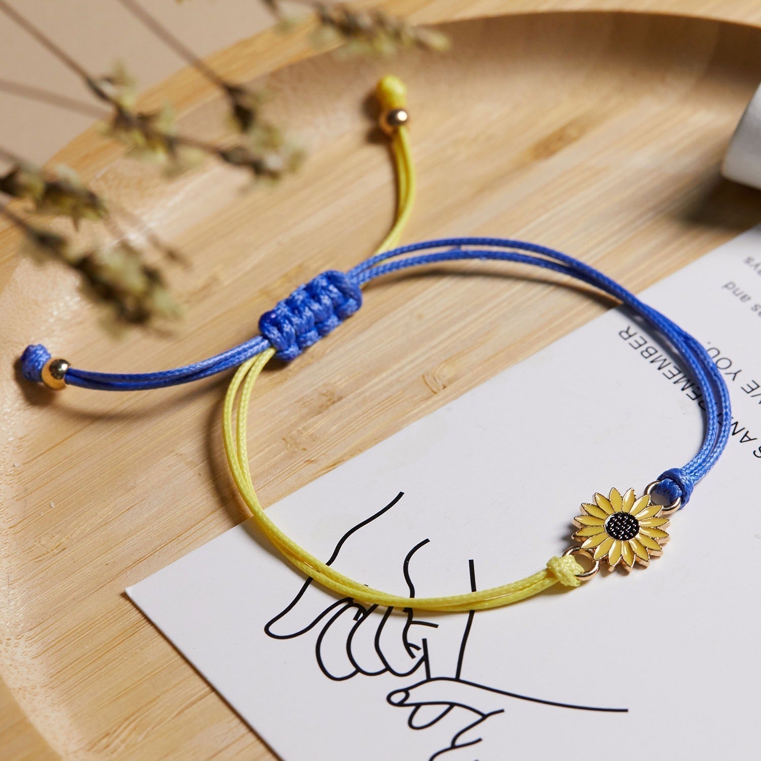 I stand with ukraine Sunflower bracelet