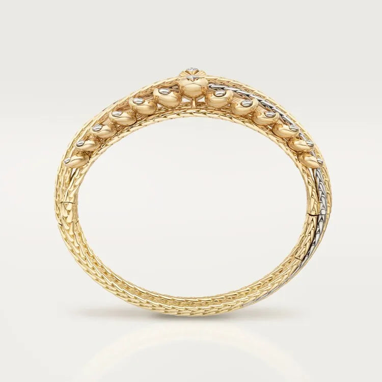 Grain De Cafe Bracelet Yellow Gold Vermeil Diamond Accent