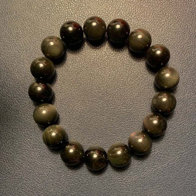 Natural Stone Black Obsidian Healing Bracelet